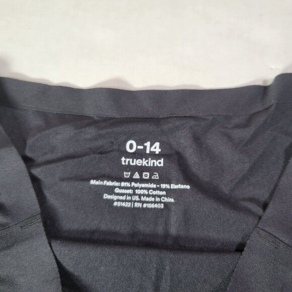 Truekind Black Seamless Stretch Mid-Waist Brief #51422 Size 0 - 14 - Picture 2 of 3